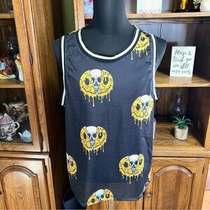 RF Brand Men’s Black Smile Through It Mesh Athletic Tank Size Medium NWT